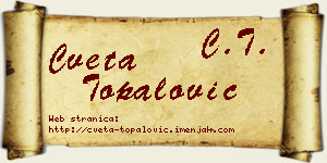 Cveta Topalović vizit kartica